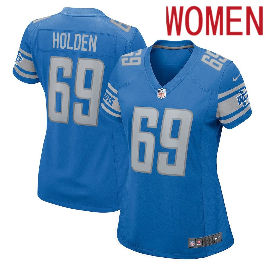 Women Detroit Lions 69 Will Holden Nike Blue Game NFL Jersey